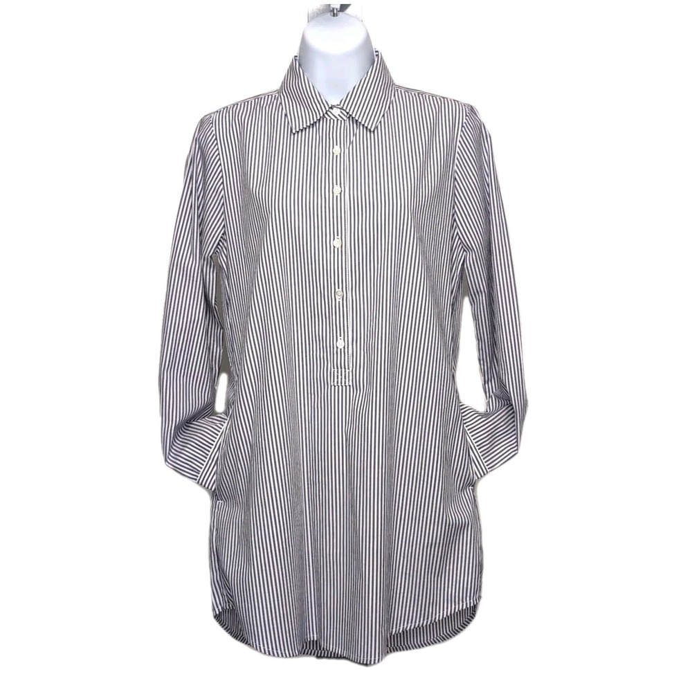 J. McLaughlin Arissa Tunic Dress Sz XS Purple White Striped Long Sleeve NEW NWT - Picture 3 of 16